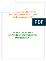 Manual On Right To Information Act - 2005 Under Section 4 (I) (B)