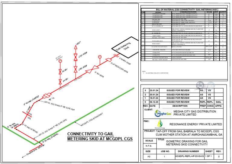 Isometric Drawing for GAIL Metering | PDF | Pipe (Fluid Conveyance ...