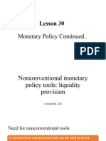 Lesson 30 Monetary Policy Continued..