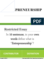 1 Entrepreneurship