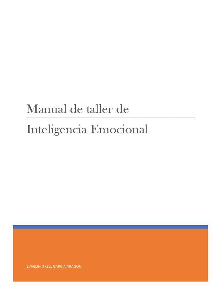 Taller de Inteligencia Emocional Secundaria | PDF | Las emociones ...
