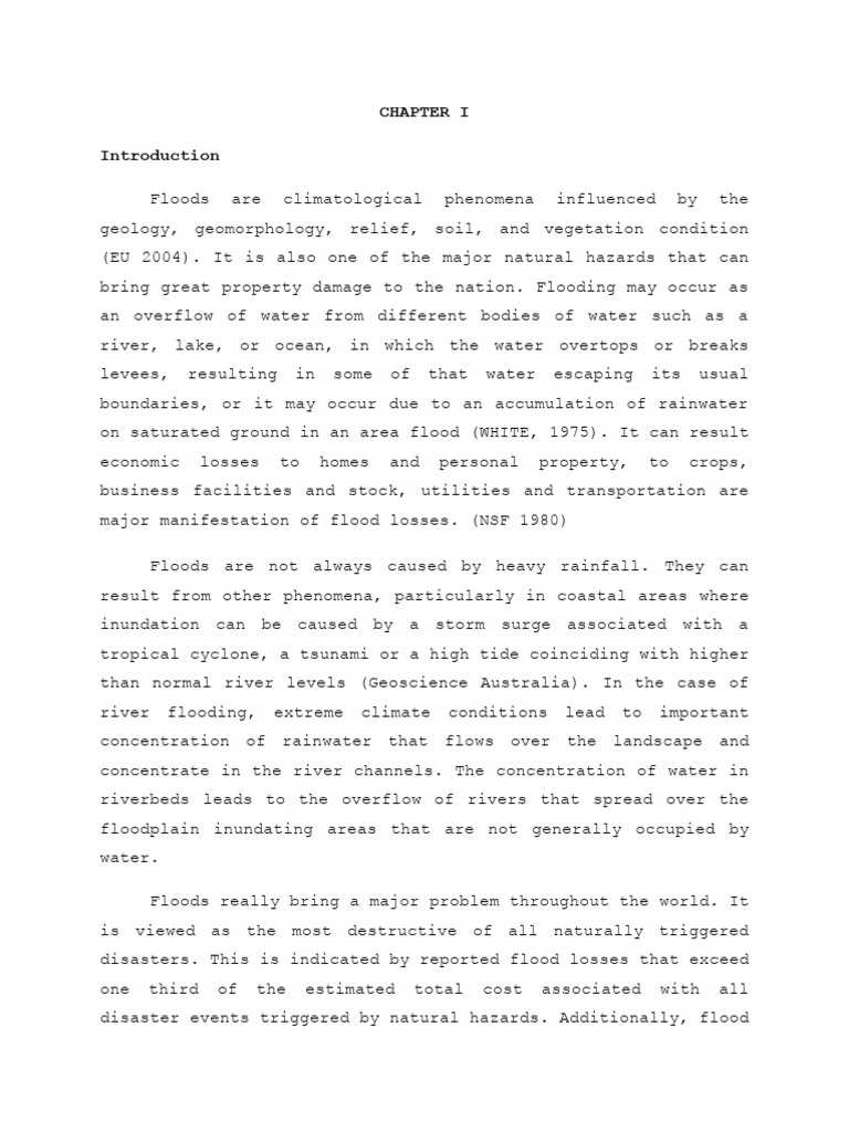 Flood Chapters 1 2 4 Pdf Flood Environmental Engineering