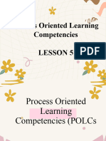 Lesson 5 Process Oriented Learning Competencies