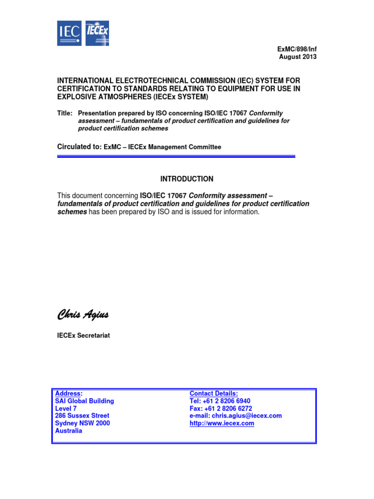 ExMC 898 Inf Introducing ISO-IEC 17067 | PDF | Certification ...