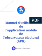 (Ensemble) Manuel D'utilisation de L'application Mobile de L'observateur Électoral - DRC
