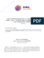 Les Antibiotiques Et La Croissance Du Porc. Viii. - Action Des Antibiotiques Sur Les Porcelets Chétifs