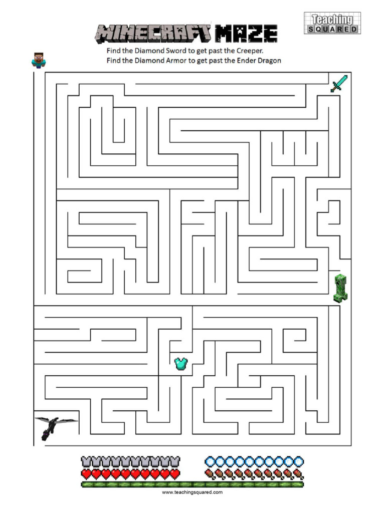 minecraft-maze-game-worksheets-pdf