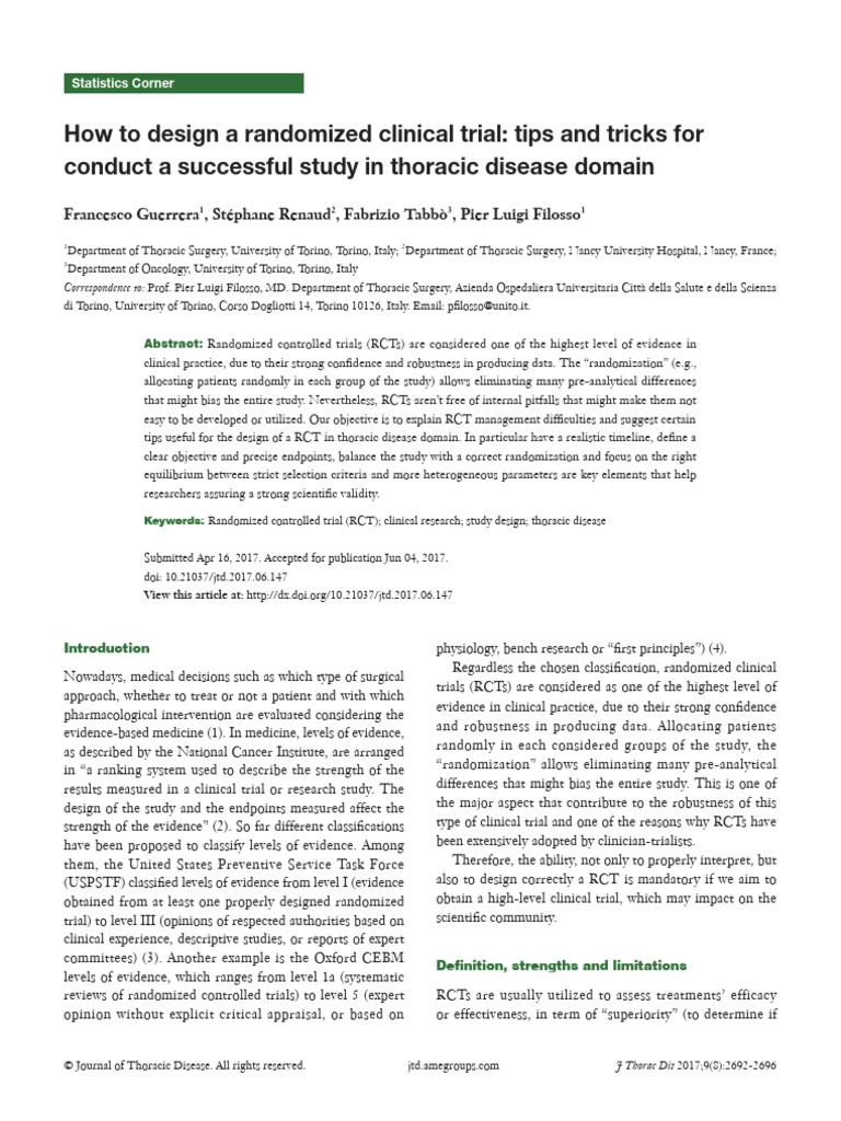 RCT Tips | PDF | Randomized Controlled Trial | Clinical Medicine