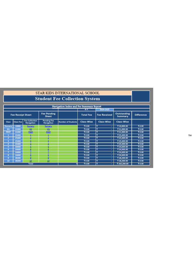 School Fees Collection Overview 2024-25 | PDF | Payments | Financial ...