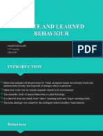 Innate and Learned Behaviour