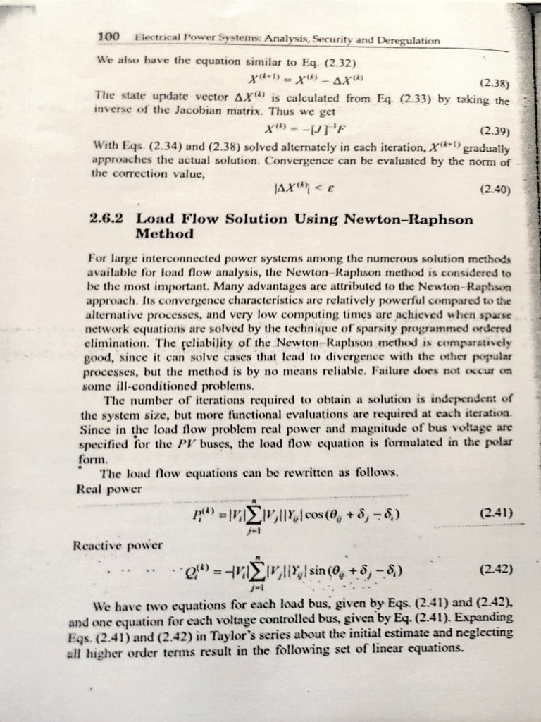 Newton-Raphson Load Flow Analysis | PDF | Mathematical Objects ...