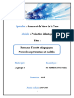 Element Du Module de La Production Didactique - CRMEF Tanger - SVT - Promotion 2018