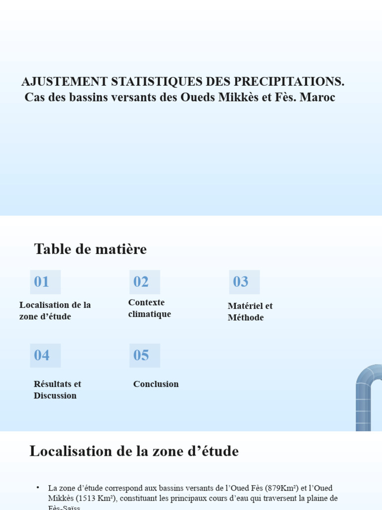 Ajustement Statistique Exemple Bassin Fes | PDF