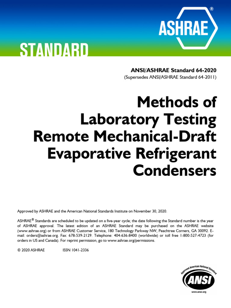 ANSI ASHRAE STANDARDS intelligence overview
