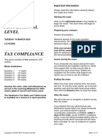 Tax Compliance March 2023 Exam