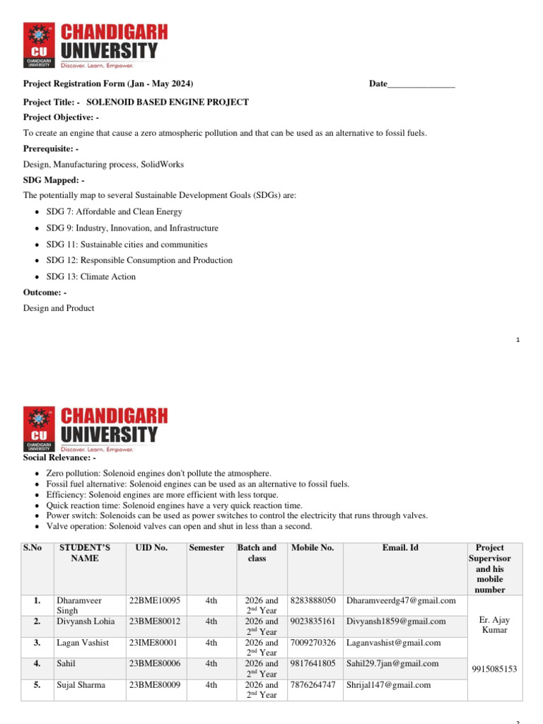 Project registration form new pdf