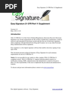 Easy Signature 21 CFR Part 11 Supplement
