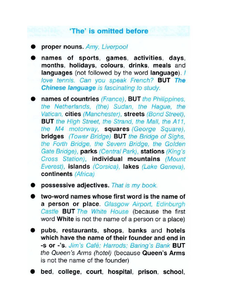The Is Omitted Before | PDF