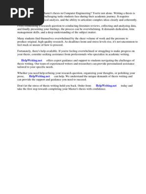 Master Thesis Computer Engineering PDF