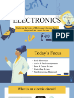 Circuits Education Presentation in Blue Yellow Flat Cartoon Style