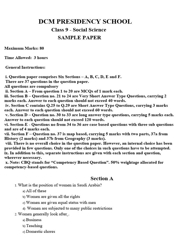 sample-paper-class-9-social-science-pdf