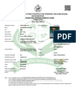 Odisha Building and Other Construction Workers' Welfare Board, Bhubaneswar. Construction Worker Identity Card Form Xxviii (See Rule 266 (1) )