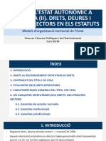Tema 7. L'ESTAT AUTONÒMIC A ESPANYA (II) - DRETS, DEURES I PRINCIPIS RECTORS EN ELS ESTATUTS