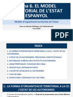 Tema 6. EL MODEL TERRITORIAL DE LESTAT ESPANYOL