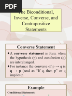 The Biconditional Converse Inverse and Contrapositive