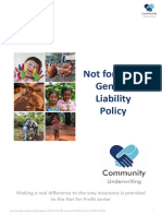 Community Underwriting Not For Profit General Liability Policy Wording CUW GL 0922 1