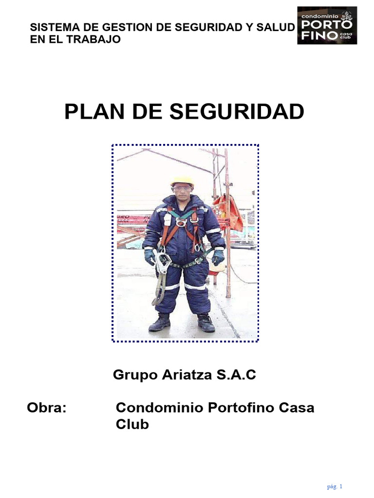Plan de Seguridad y Salud en Obra Portofino | PDF | Fundación ...