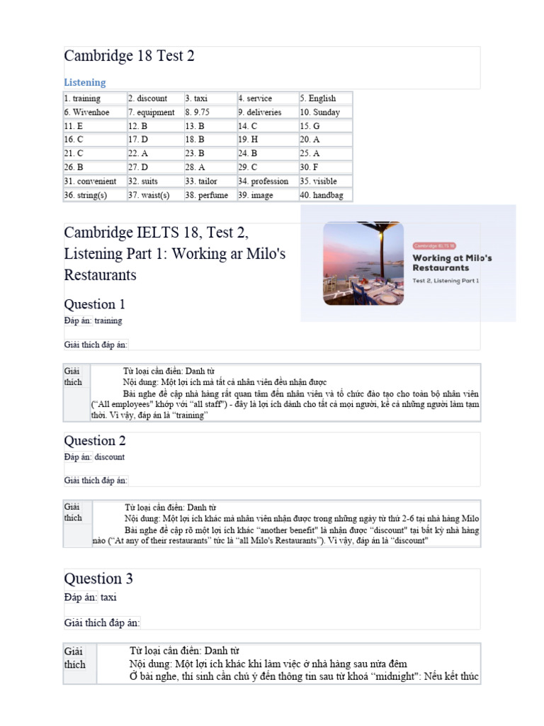 Cambridge 18 Test 2 Listening PDF