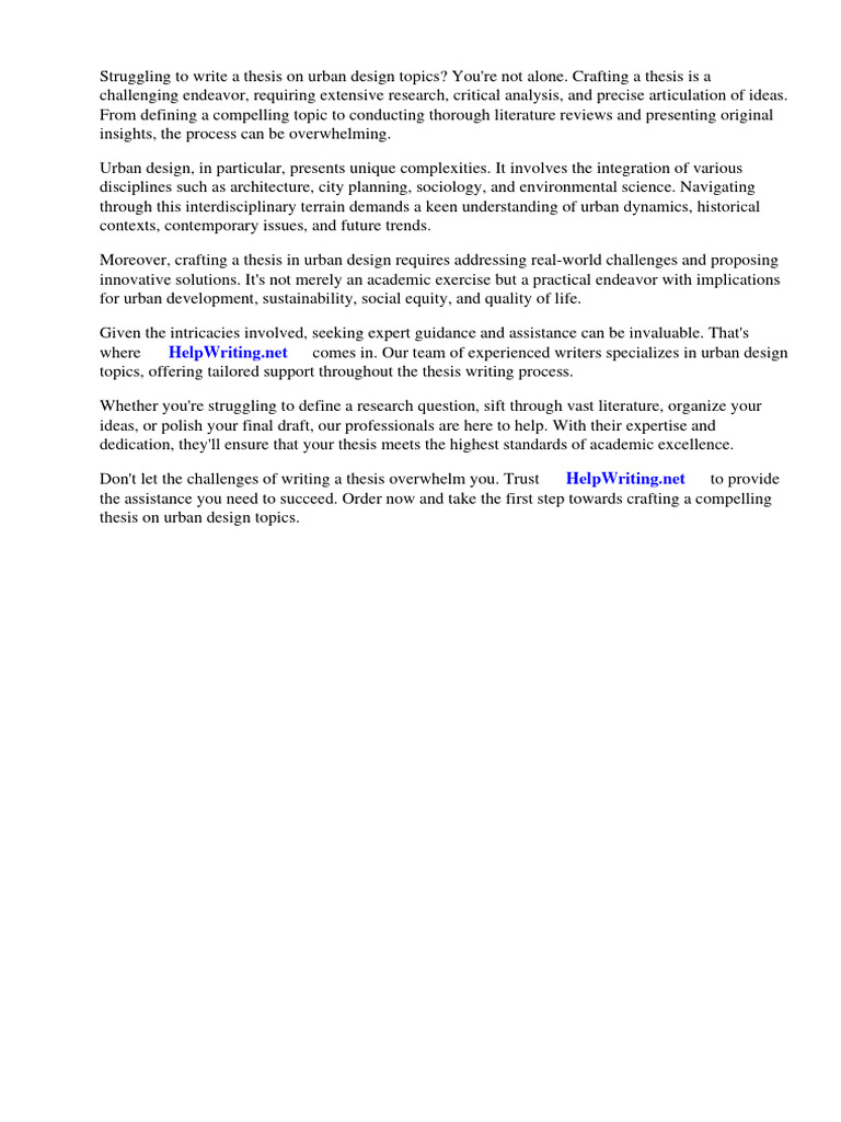 Thesis urban design topics pdf thesis urban design