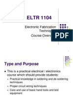 ELTR 1104: Electronic Fabrication Techniques Course Overview