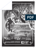 Dragon Ball - Carte À Jouer - Livret Des Règles Officielle V2
