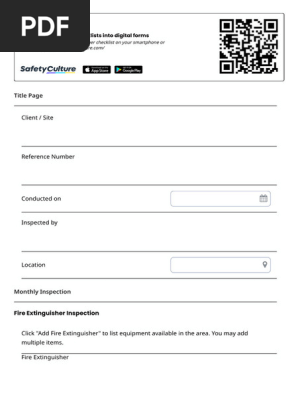 Monthly Fire Extinguisher Inspection