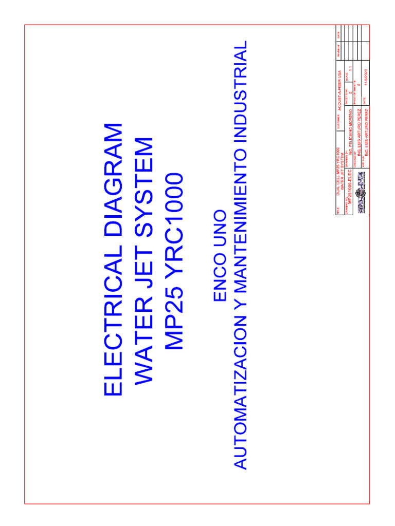 Yrc1000 Mp25 Water Jet System Electric Diagram Notas | PDF