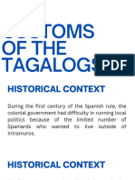 Customs of The Tagalogs