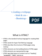 Creating A Webpage, HTML, Css