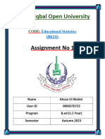 Allama Iqbal Open University: Assignment No 1