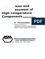 Damage Mechanisms and Life Assessment of High Temperature Components