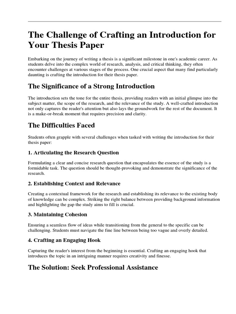 Writing an introduction for a thesis paper pdf essays thesis