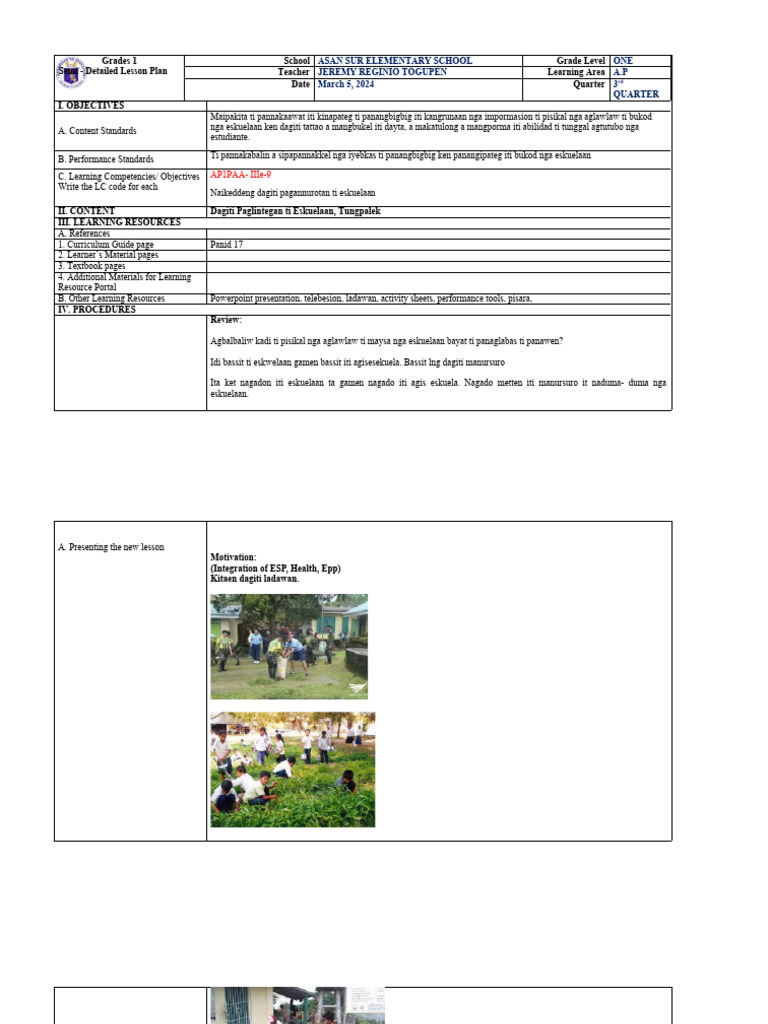 Lesson Plan in Ap | PDF