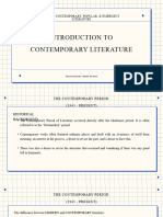 Chapter 2 Intoduction To Contemporary Literature