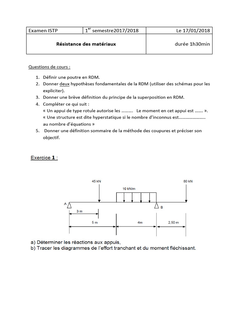 Résistance des matériaux en RDM | PDF