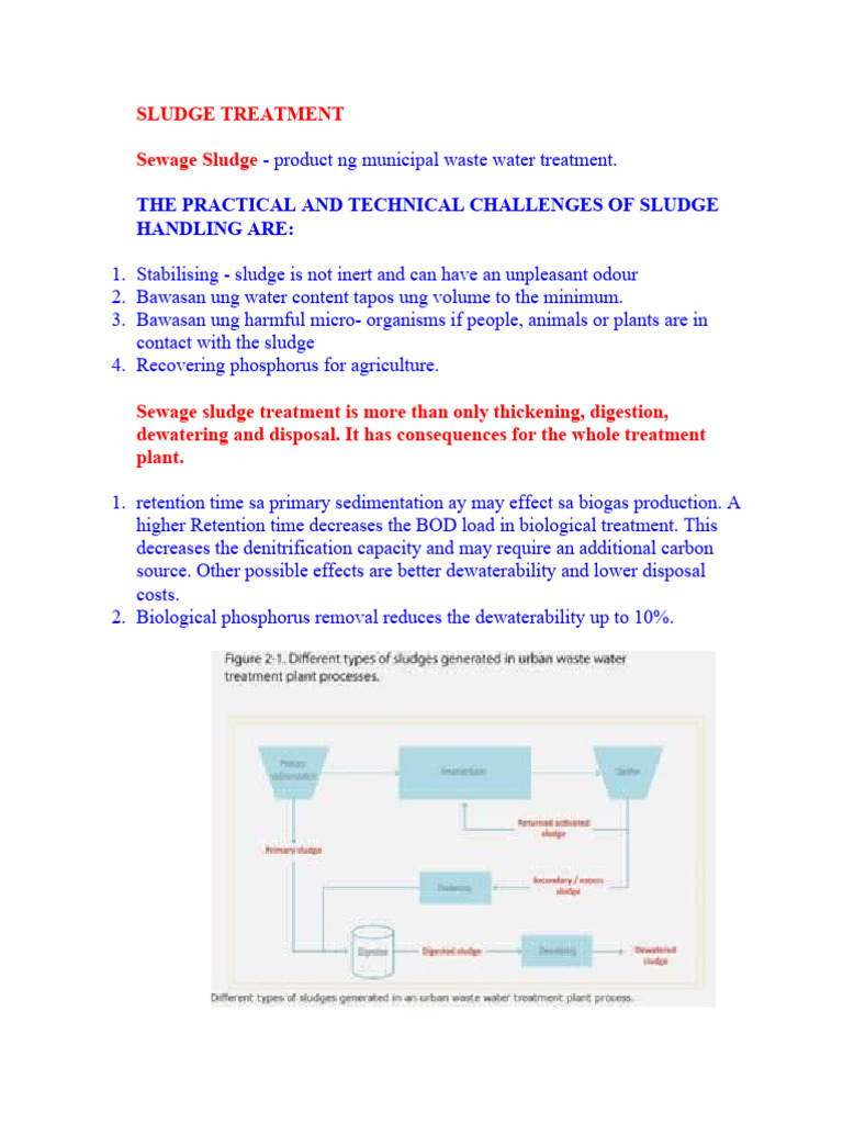 Sludge Treatment | PDF | Sewage Treatment | Anaerobic Digestion