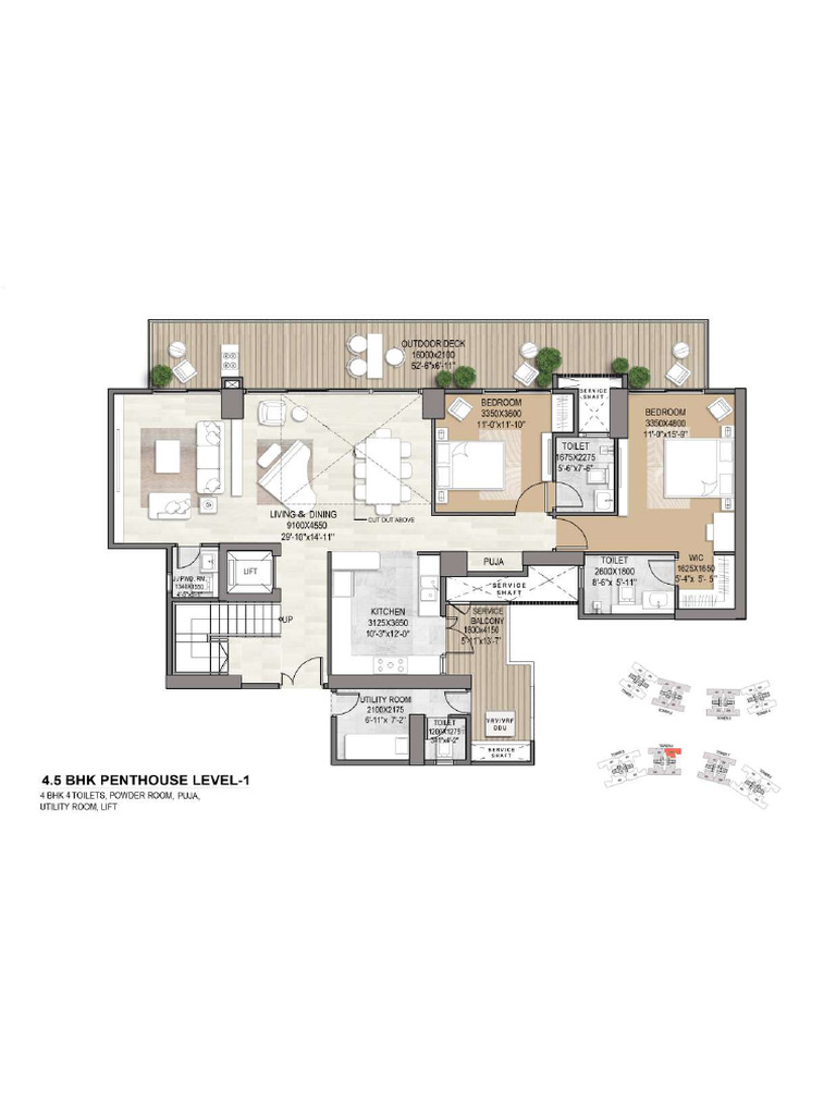 Penthouse Building Plans With Prime Building Aspects And Amenities