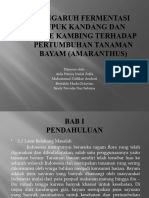 Pengaruh Fermentasi Pupuk Kandang Dan Urine Kambing Terhadap