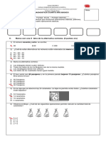 Prueba de Diagnostico  matematica 4A (1)