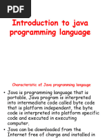 Handout 2 Introduction To Java Programming Language